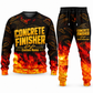 Concrete Finisher Flame Emblem sweater and jogger combo, typography view with name and company artwork