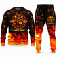 EMS Flame Emblem sweater and jogger combo, emblem view with name and company artwork