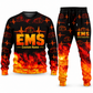 EMS Flame Emblem sweater and jogger combo, typography view with name and company artwork