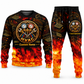 HVAC Flame Emblem sweater and jogger combo, emblem view with name and company artwork