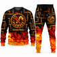 Plumber Flame Emblem sweater and jogger combo, emblem view with name and company artwork