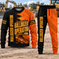 Bulldozer Operator Vertical Split sweater and jogger combo, hero view with name and company artwork