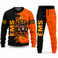 EMS Vertical Split sweater and jogger combo, emblem view with name and company artwork