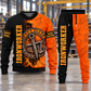 Ironworker Vertical Split sweater and jogger combo, hero view with name and company artwork
