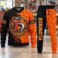 Plumber Vertical Split sweater and jogger combo, hero view with name and company artwork