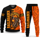 Railroader Vertical Split sweater and jogger combo, emblem view with name and company artwork