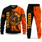 Trucker Vertical Split sweater and jogger combo, emblem view with name and company artwork