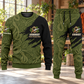 Arborist Diagonal Brush sweater and jogger combo, hero view with name and company artwork