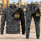 Excavator Operator Diagonal Brush sweater and jogger combo, hero view with name and company artwork