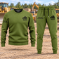Bulldozer Operator Minimal Badge sweater and jogger combo, hero view with name and company artwork