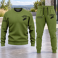 Concrete Finisher Minimal Badge sweater and jogger combo, hero view with name and company artwork