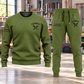Plumber Minimal Badge sweater and jogger combo, hero view with name and company artwork