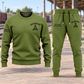 Railroader Minimal Badge sweater and jogger combo, hero view with name and company artwork