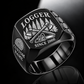 Logger Classic Emblem ring in Black, showing CUSTOM NAME and SINCE 2000
