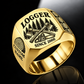 Logger Classic Emblem ring in Gold, showing CUSTOM NAME and SINCE 2000