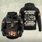 Logger Never Ends Vintage Hoodie in Black, front and back views with CUSTOM NAME and SINCE 2000 chest samples, cut-timber and crosscut-saw front artwork, and boots-and-axe Logger back graphic.