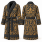 Personalized Logger Bathrobe - Art Deco Craft slate front and back view