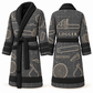 Personalized Logger Bathrobe - Blueprint Workshop slate front and back view