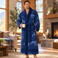 Personalized Logger Bathrobe - Contour Lines lifestyle view