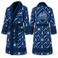 Personalized Logger Bathrobe - Diamond Emblems blue front and back view