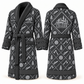 Personalized Logger Bathrobe - Diamond Emblems slate front and back view