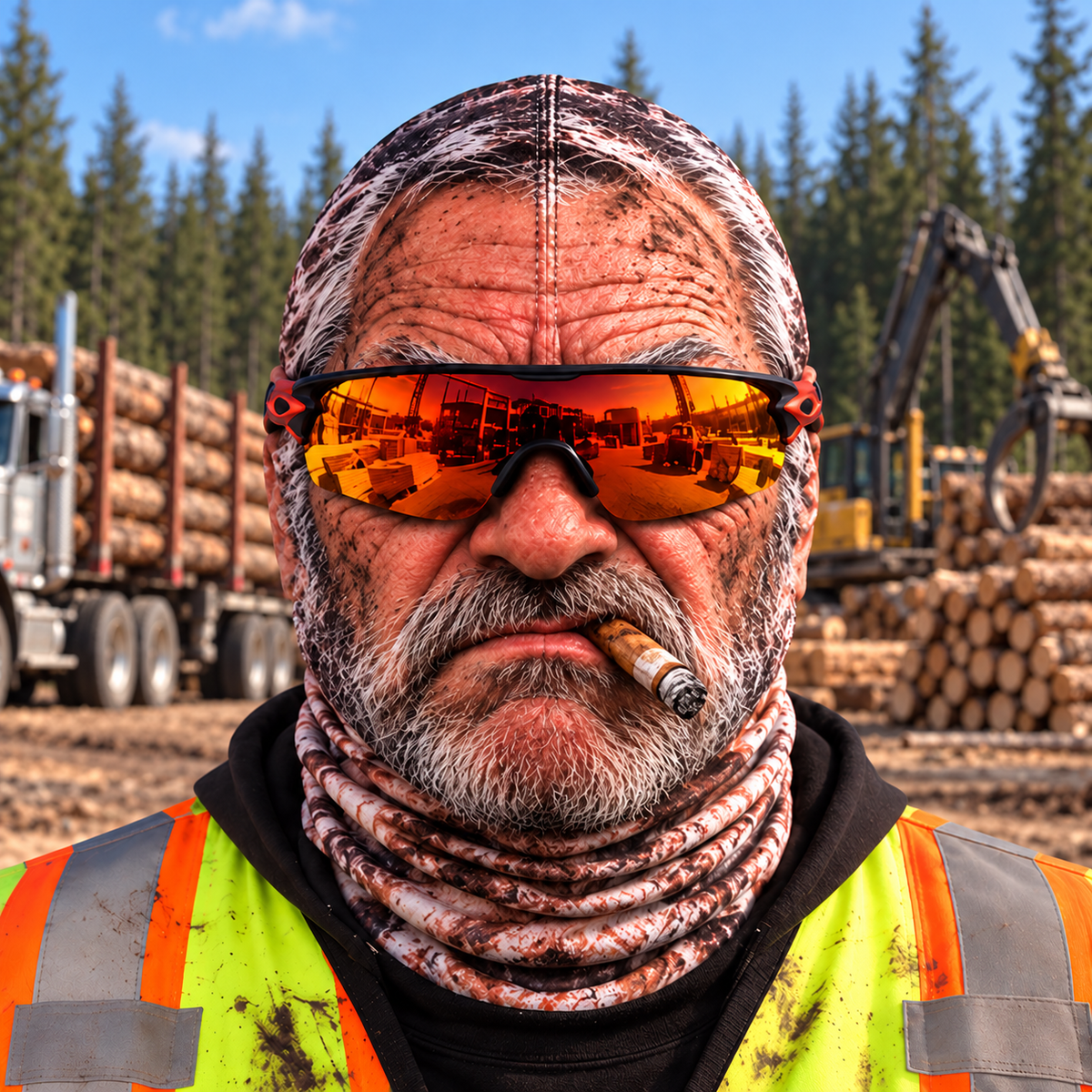 Logger funny face balaclava - Style 10