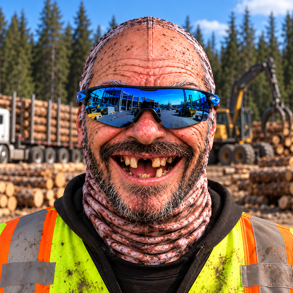 Logger funny face balaclava - Style 2