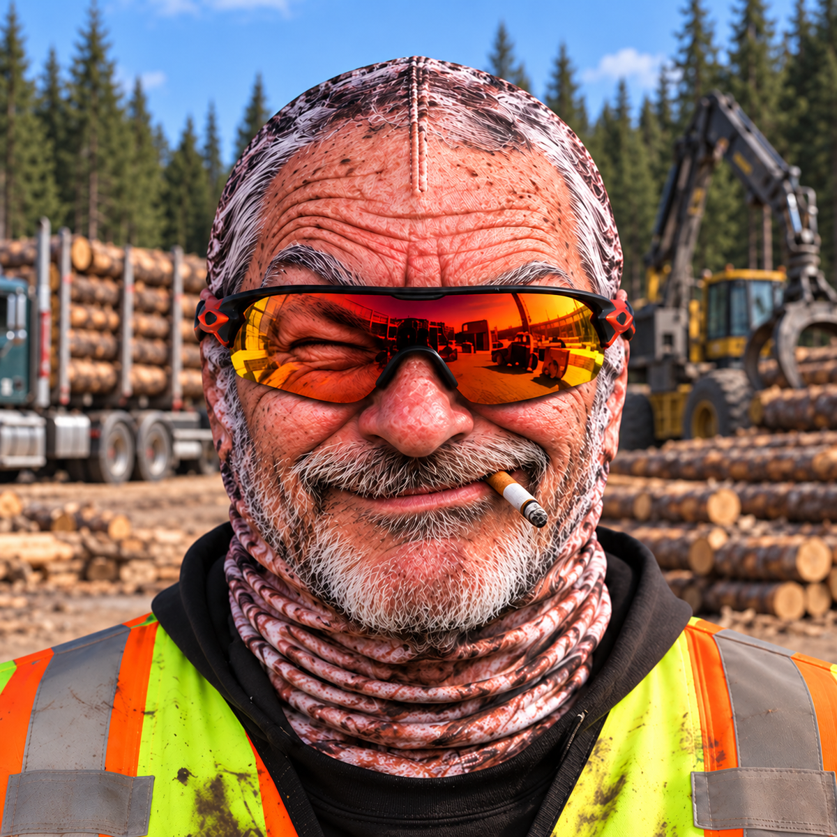 Logger funny face balaclava - Style 4