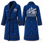 Personalized Logger Bathrobe - Signature Silhouette blue front and back view