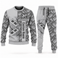Blockmason matching top and jogger combo in Light Gray with name and company artwork
