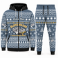 Blockmason matching top and jogger combo in Blue Gray with name and company artwork