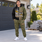 Blockmason matching top and jogger combo worn by an adult model