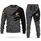 Blockmason matching top and jogger combo in Charcoal with name and company artwork