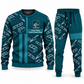 Blockmason matching top and jogger combo in Teal with name and company artwork