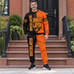 Bricklayer matching top and jogger combo worn by an adult model