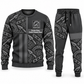 Bricklayer matching top and jogger combo in Charcoal with name and company artwork