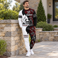 Stonemason matching top and jogger combo worn by an adult model