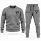 Stonemason matching top and jogger combo in Gray with name and company artwork