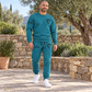 Stonemason matching top and jogger combo worn by an adult model
