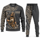 Stonemason matching top and jogger combo in Charcoal with name and company artwork
