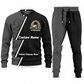 Stonemason matching top and jogger combo in Charcoal with name and company artwork