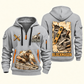 Blockmason Masonry Tools Quarter Zip Hoodie Light Grey front and back