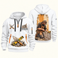 Blockmason Blockwork Craft Quarter Zip Hoodie White front and back