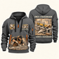 Blockmason Once and Always Quarter Zip Hoodie Gray front and back