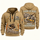 Blockmason Proud Craftsperson Quarter Zip Hoodie Khaki front and back