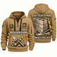Blockmason Built to Last Quarter Zip Hoodie Khaki front and back