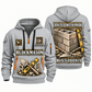 Blockmason Built to Last Quarter Zip Hoodie Light Grey front and back