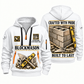 Blockmason Built to Last Quarter Zip Hoodie White front and back