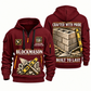 Blockmason Built to Last Quarter Zip Hoodie Wine Red front and back