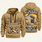 Blockmason Work with Purpose Quarter Zip Hoodie Khaki front and back
